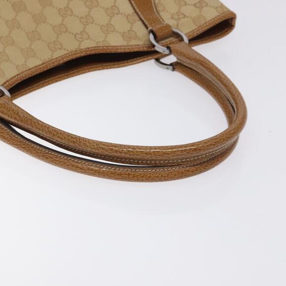 GUCCI GG Canvas Tote Bag Beige Silver - Picture 7 of 16